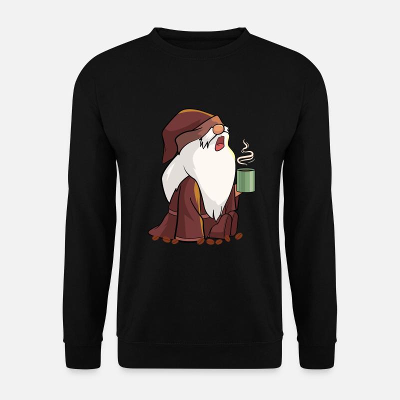Tired Gnome Coffee Drinker Coffee - Unisex Sweatshirt - black