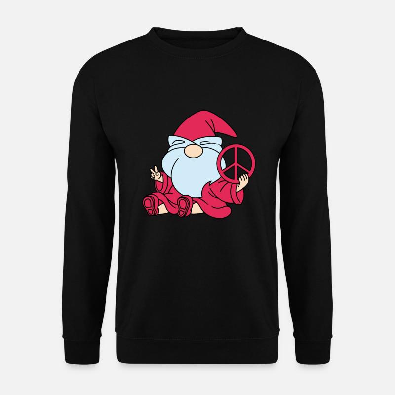 Peace Gnome Gnome Dwarves - Unisex Sweatshirt - black