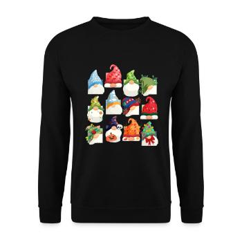 Espèce de gnome Gnome de jardin - Sweat-shirt Unisexe - noir - Devant - Alina (178cm) & Michal (187cm)