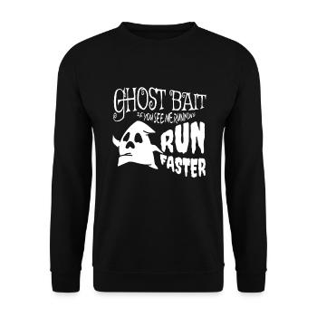 Appât fantôme courir plus vite fantômes Halloween - Sweat-shirt Unisexe - noir - Devant - Alina (178cm) & Michal (187cm)