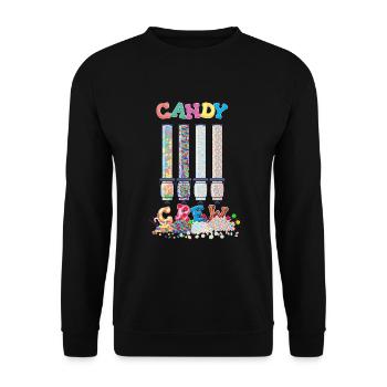 Candy Crew Bonbons gélifiés sucrés - Sweat-shirt Unisexe - noir - Devant - Alina (178cm) & Michal (187cm)