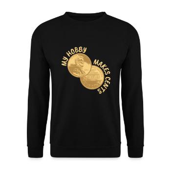 My Hobby Makes Cents Numismatic Coins - Unisex Sweatshirt - black - Front - Alina (178cm) & Michal (187cm)