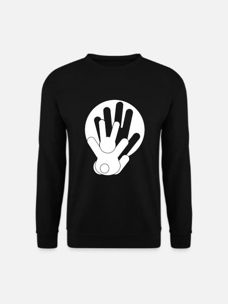Jeu d’ombres Mains d’ombre Lapin - Sweat-shirt Unisexe - noir