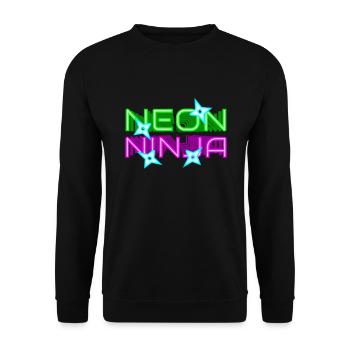 Neon Ninja Festival EDM Music Rave - Unisex Sweatshirt - black - Front - Alina (178cm) & Michal (187cm)
