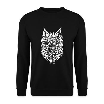 Dog Pet Tribal Tattoo - Unisex Sweatshirt - black - Front - Alina (178cm) & Michal (187cm)