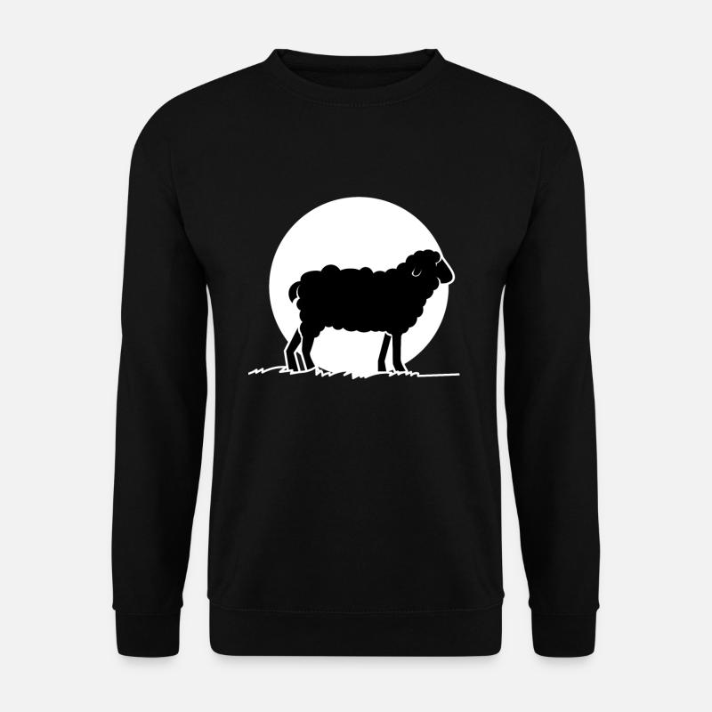 Schaf Mond Schafherde Wolle - Unisex Pullover - Schwarz