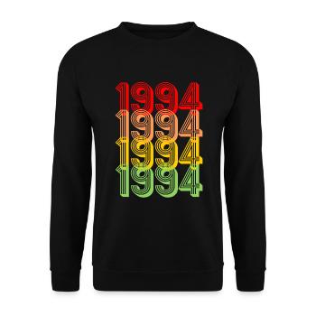 1994 geboren 30.Geburtstag Geschenk Jahrgang 1994 - Unisex Pullover - Schwarz - Vorne - Alina (178cm) & Michal (187cm)