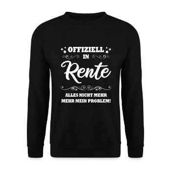 Officiellement à la retraite, tout n’est plus mon problème - Sweat-shirt Unisexe - noir - Devant - Alina (178cm) & Michal (187cm)