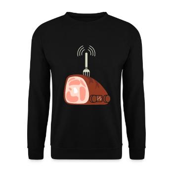 Ham Radio Ham Radio Lover Amateur - Unisex Sweatshirt - black - Front - Alina (178cm) & Michal (187cm)