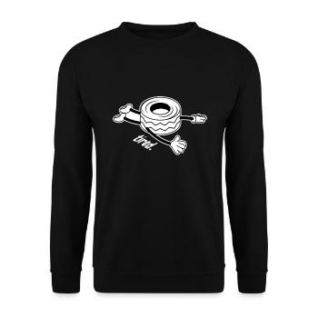Tired Tire Wheels Wheel Replacement - Unisex Sweatshirt - black - Front - Alina (178cm) & Michal (187cm)