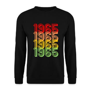1965 Vintage Retro Birth Year 1965 60th Birthday - Unisex Sweatshirt - black - Front - Alina (178cm) & Michal (187cm)