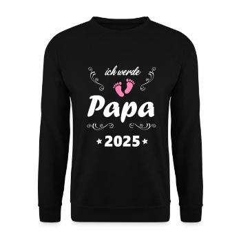 I'm going to be a dad 2025 Pregnant 2025 Paternity - Unisex Sweatshirt - black - Front - Alina (178cm) & Michal (187cm)