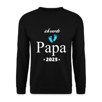 I'm going to be a dad 2025 father-to-be 2025 Pregnant - Unisex Sweatshirt - black - Front - Alina (178cm) & Michal (187cm)