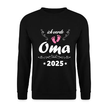I'm going to be Grandma 2025 Grandma-to-be 2025 surprise - Unisex Sweatshirt - black - Front - Alina (178cm) & Michal (187cm)
