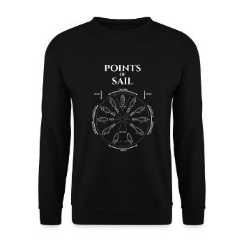 Points Of Sail Segeln Segler Boot - Unisex Pullover - Schwarz - Vorne - Alina (178cm) & Michal (187cm)