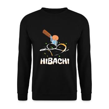Hibachi Kochkunst mit Leidenschaft - Unisex Pullover - Schwarz - Vorne - Alina (178cm) & Michal (187cm)