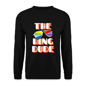 The Ring Dude Ring Bearer Wedding Marriage - Unisex Sweatshirt - black - Front - Alina (178cm) & Michal (187cm)