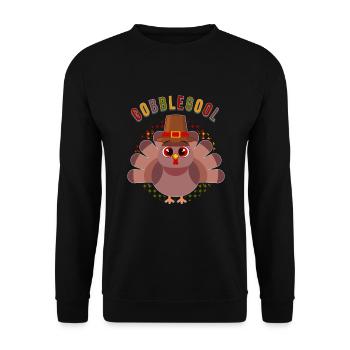 Gobblegool Dinde de Thanksgiving - Sweat-shirt Unisexe - noir - Devant - Alina (178cm) & Michal (187cm)