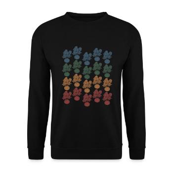 Colorful Kohlrabi Vegetables Vegan - Unisex Sweatshirt - black - Front - Alina (178cm) & Michal (187cm)