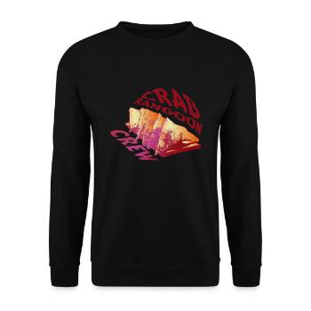 Crab Rangoon Crew Asian Food - Unisex Sweatshirt - black - Front - Alina (178cm) & Michal (187cm)