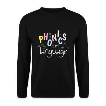 Phonetik Is My Language - Unisex Pullover - Schwarz - Vorne - Alina (178cm) & Michal (187cm)