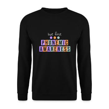 Phonemic Awareness Sprache - Unisex Pullover - Schwarz - Vorne - Alina (178cm) & Michal (187cm)