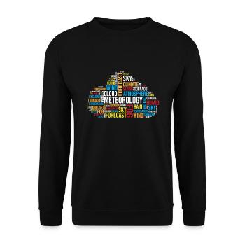 Meteorologist Weather Sky Storm - Unisex Sweatshirt - black - Front - Alina (178cm) & Michal (187cm)
