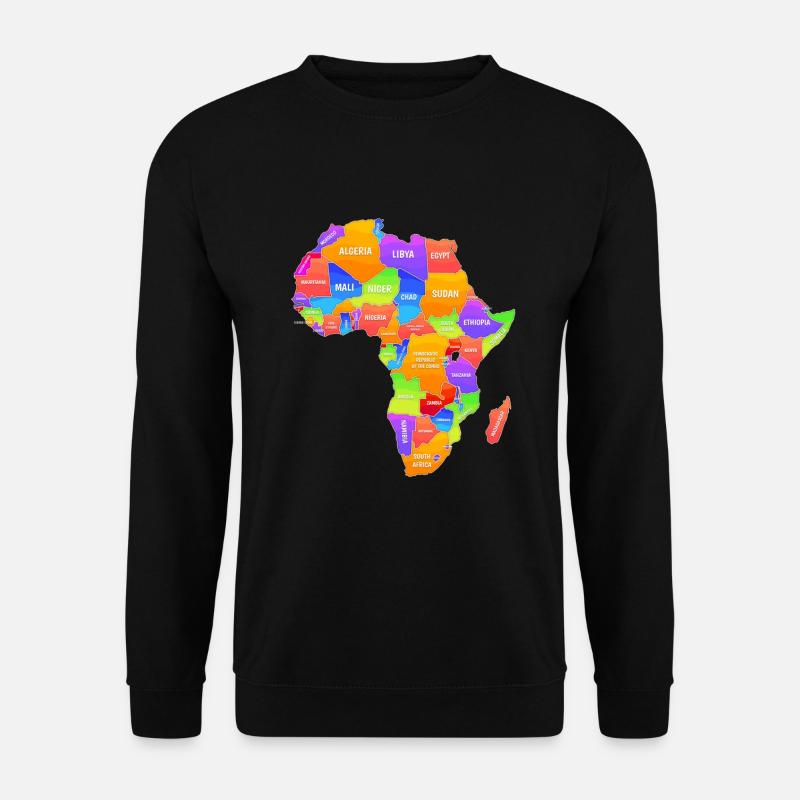 Carte colorée de l’Afrique - Sweat-shirt Unisexe - noir