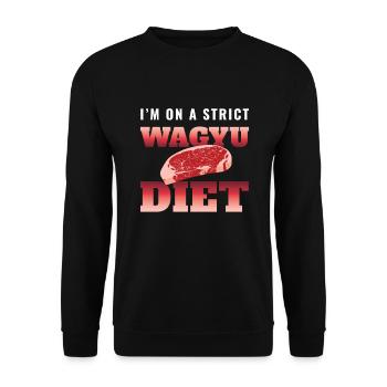 Wagyu Diet Premium Beef Connoisseur - Unisex Sweatshirt - black - Front - Alina (178cm) & Michal (187cm)