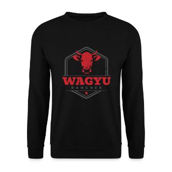 Wagyu Rancher Premium Beef Connoisseur - Unisex Sweatshirt - black - Front - Alina (178cm) & Michal (187cm)