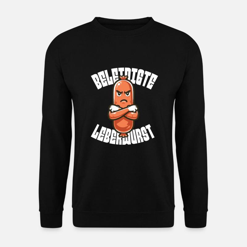 Beleidigte Leberwurst Humorvolles Motiv - Unisex Pullover - Schwarz