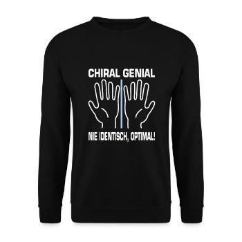 Chiral Ingenious Never Identical Optimal - Unisex Sweatshirt - black - Front - Alina (178cm) & Michal (187cm)