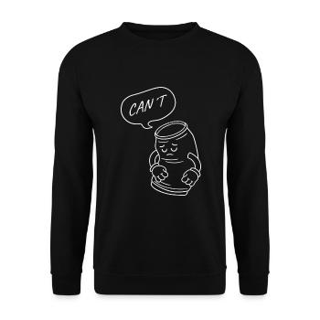 Sad Can Says Can't Humor - Unisex Sweatshirt - black - Front - Alina (178cm) & Michal (187cm)