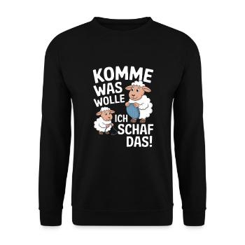 Moi, les brebis, quoi qu’il arrive, - Sweat-shirt Unisexe - noir - Devant - Alina (178cm) & Michal (187cm)