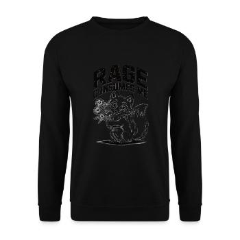 La rage me consume renard - Sweat-shirt Unisexe - noir - Devant - Alina (178cm) & Michal (187cm)