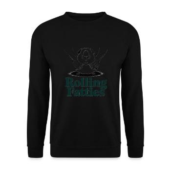 Rolling Fatties Guinea Pig - Unisex Sweatshirt - black - Front - Alina (178cm) & Michal (187cm)