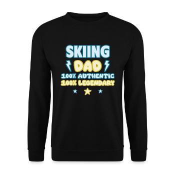Ski Papa,Vatertagsgeschenk, Legendär - Unisex Pullover - Schwarz - Vorne - Alina (178cm) & Michal (187cm)