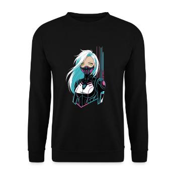 Fille cyberpunk - Sweat-shirt Unisexe - noir - Devant - Alina (178cm) & Michal (187cm)