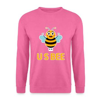 USBEE Bee avec clé USB - Sweat-shirt Unisexe - rose - Devant