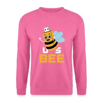 USBEE Bee avec clé USB - Sweat-shirt Unisexe - rose - Devant