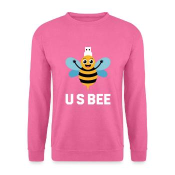 USBEE Bee avec clé USB - Sweat-shirt Unisexe - rose - Devant