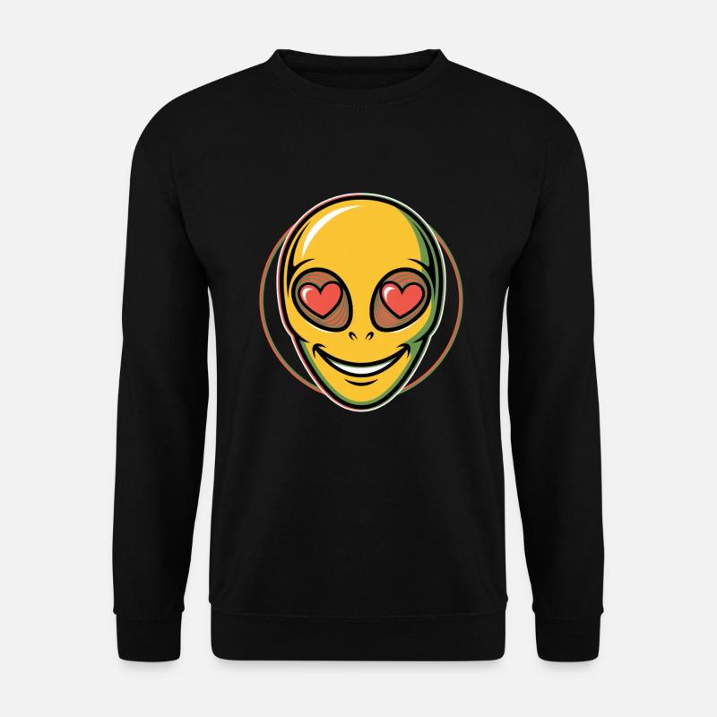 Psychedelic Alien Face Ravers - Unisex Sweatshirt - black