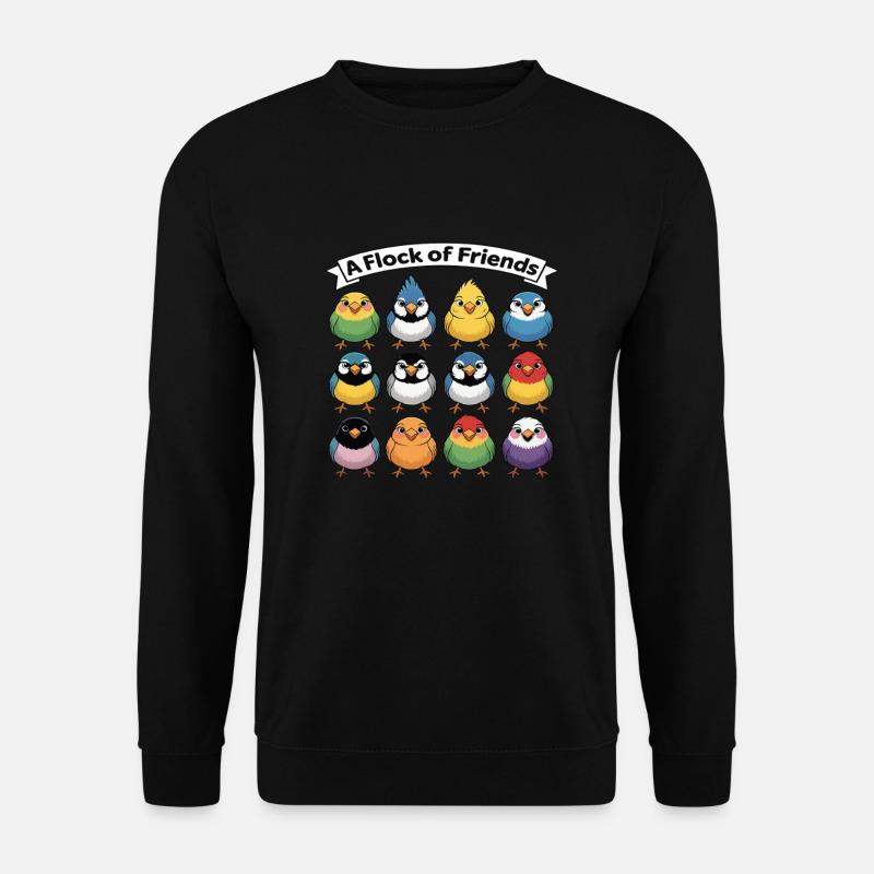 En flok venner Papegøje Børn Fugl - Unisex sweater - sort