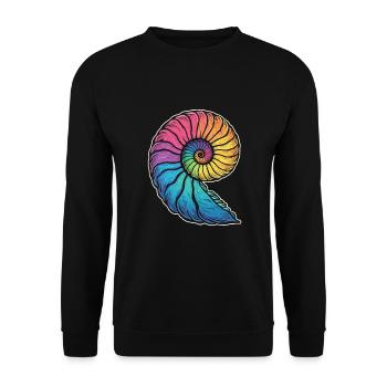 Colorful Ammonites Fossils Prehistoric Times - Unisex Sweatshirt - black - Front - Alina (178cm) & Michal (187cm)