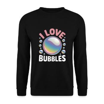 J’aime les bulles de savon Bulles pour enfants - Sweat-shirt Unisexe - noir - Devant - Alina (178cm) & Michal (187cm)
