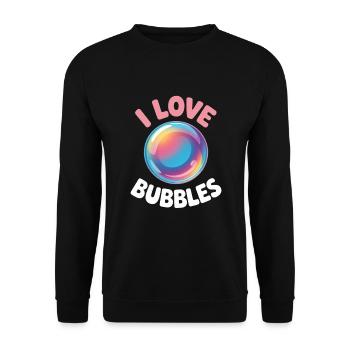 J’aime les bulles de savon Bulles pour enfants - Sweat-shirt Unisexe - noir - Devant - Alina (178cm) & Michal (187cm)