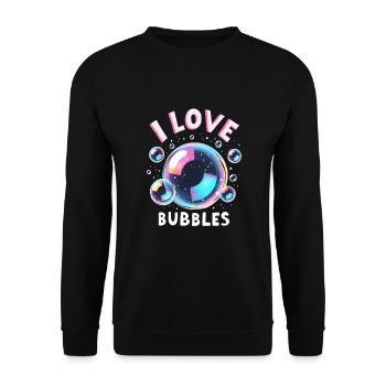 J’aime les bulles de savon Bulles pour enfants - Sweat-shirt Unisexe - noir - Devant - Alina (178cm) & Michal (187cm)