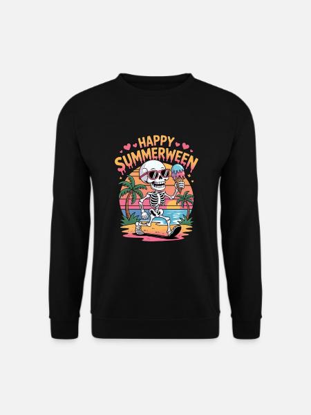 Happy Summerween Halloween Cream - Unisex Sweatshirt - black