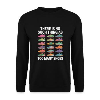 To Many Shoes Sneaker Sneakers - Unisex Sweatshirt - black - Front - Alina (178cm) & Michal (187cm)
