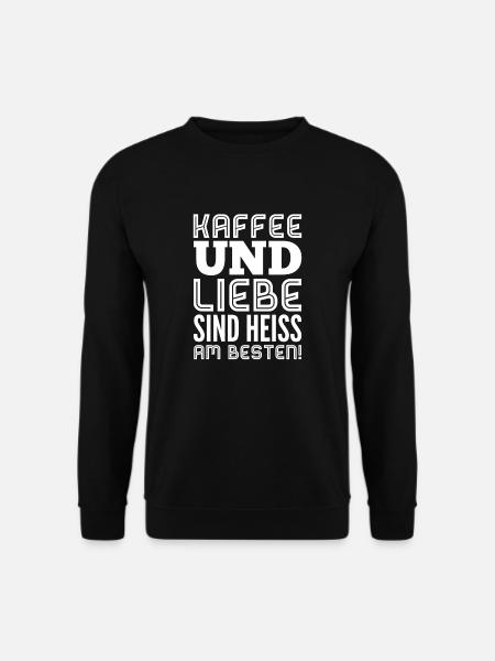 Kaffee Liebe - Kaffeeliebhaber T Shirt - Koffein - Unisex Pullover - Schwarz